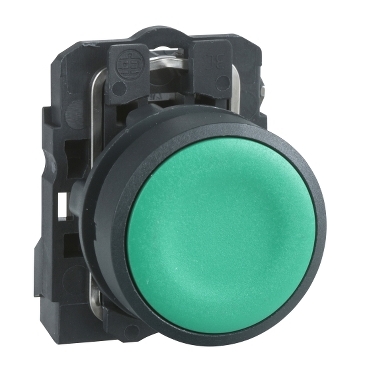 XB5AA31 - buton verde diam. 22 - incastrat, revenire cu arc - 1NO, Schneider Electric (multiplu comanda: 5 buc)