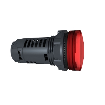 XB5EVB4 - red Monolithic pilot light diam.22 plain lens with integral LED 24V, Schneider Electric