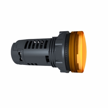 XB5EVB5 - orange Monolithic pilot light diam.22 plain lens with integral LED 24V, Schneider Electric