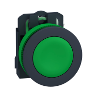 XB5FA31 - flush mounted green flush caps pushbutton 1NO screw clamp