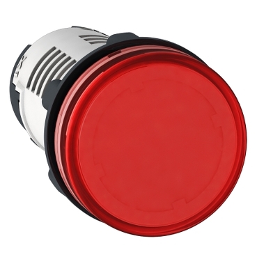 XB7EV04GP3 - round pilot light diam. 22 - red - integral LED - 120 V - faston connectors, Schneider Electric