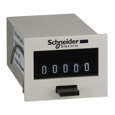 XBKT50000U10M - contor totalizator - afisaj mecanic cu 5 cifre - 24 V c.c., Schneider Electric