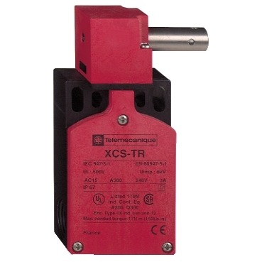 XCSTR852 - intr.securitate plastic XCSTR - 3 NI - ax rotativ - 2 intrari filetate M16 x 1.5, Schneider Electric