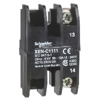 XENC1121 - bloc contacte revenire cu arc - 1 NC - montare frontala, centre de 30 sau 40 mm, Schneider Electric