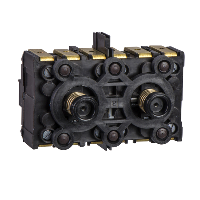 XESD2201 - spring return contact block - 3 NO - front mounting, 40 mm centres, Schneider Electric
