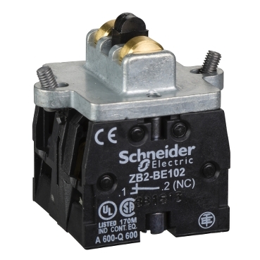 XKDZ902 - scheme contact with marker 2 x ZB2BE102 - compatible with XKDF, Schneider Electric