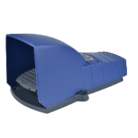 XPEB511 - intreruptor pedala simplu - IP66 - cu capac - plastic - albastru - 2NI + 2ND, Schneider Electric