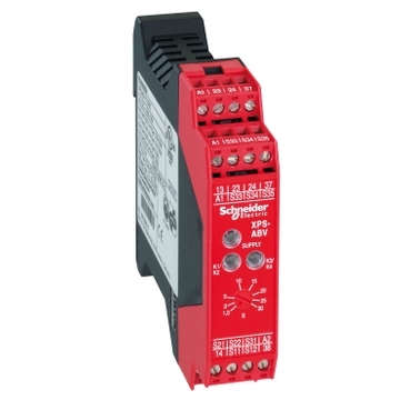 XPSABV11330P - module XPSABV - stop and switch monitoring - 24 V AC/DC, Schneider Electric