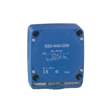 XSDN401229EX - inductive sensor XSD 80x80x40 - plastic - Sn40mm - 7..12VDC - terminals, Schneider Electric