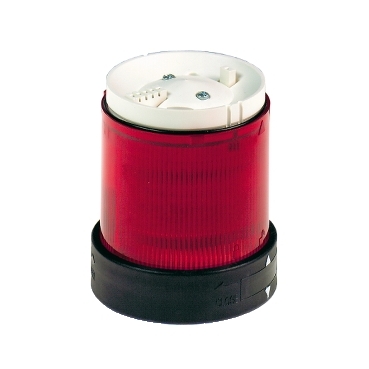 XVBC2B4D - diam. 70 mm illuminated unit with light diffuser - steady - red - IP65 - 24 V, Schneider Electric