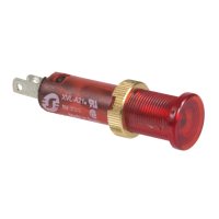 XVLA244 - lampa diam.8 - IP40/IP65 - red - LED protejat - 48V - faston, Schneider Electric