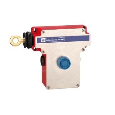 XY2CE6A250 - e-stop rope pull switch XY2CE - LH side -1NC+1NO - booted pushbutton, Schneider Electric