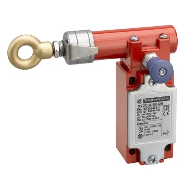 XY2CJL19H29 - e-stop rope pull switch XY2CJ - left side - 2NC+1NO - ISO M20, Schneider Electric