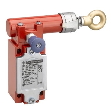 XY2CJR15 - e-stop rope pull switch XY2CJ - right side - 1NC+1NO - Pg13.5, Schneider Electric