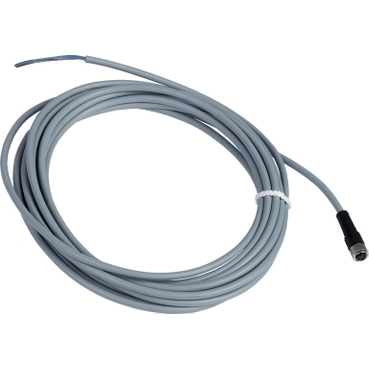 XZCPV0566L5 - pre-wired connectors XZ - straight female - M8 - 3 pins - cable PVC 5m, Schneider Electric