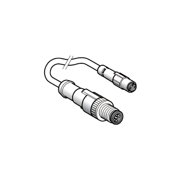 XZCR1501040G1 - prelungitor - tata M12 - 3-pini drept - mama diam.8 - 3-pini drept - cablu 1m, Schneider Electric