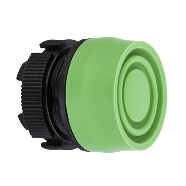 ZA2BP3 - pushbutton head - diameter diam. 22 - green - booted, Schneider Electric