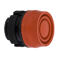ZA2BP4 - pushbutton head - diam. 22 - red - booted - unmarked, Schneider Electric