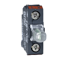 ZALVB1 - bloc de lumini pentru post de comanda - alb - LED integral - 24 V, Schneider Electric