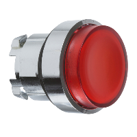 ZB4BH43 - cap rosu aparent buton luminos diam.22 apasa-apasa pentru LED integral, Schneider Electric