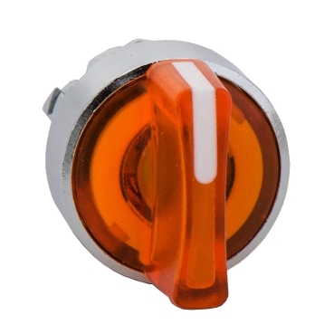 ZB4BK1553 - capac de selector iluminat portocaliu diam. 22, revenire cu arc, 3 pozitii, Schneider Electric
