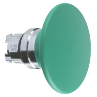ZB4BR3 - cap de buton tip ciuperca diam.60 verde, diam.22, revenire cu arc, Schneider Electric