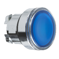 ZB4BW363 - cap de buton ilum., incas., albastru diam.22, rev. cu arc, pentru LED integral, Schneider Electric
