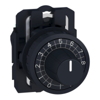 ZB5AD922 - buton rotativ moletat cap potentiometru - diam. 22 - negru - ax 6,35 mm, Schneider Electric