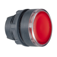 ZB5AH043 - cap buton luminos incastrat rosu diam.22 apasa-apasa pentru LED integral, Schneider Electric