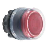 ZB5AP4 - cap rotund pt. buton diam. 22 - revenire cu arc - rosu - proeminent - nemarcat, Schneider Electric