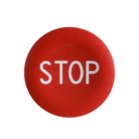 ZBA434 - capac rosu marcat STOP pentru buton circular diam.22, Schneider Electric (multiplu comanda: 10 buc)