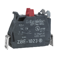 ZBE1023 - bloc de contacte simplu pentru cap diam.22 de conector Faston 1NC, Schneider Electric (multiplu comanda: 5 buc)