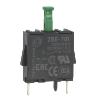 ZBE701 - bloc de contacte simplu pentru cap diam.22, pini 1 NO pt. PCB, Schneider Electric (multiplu comanda: 10 buc)