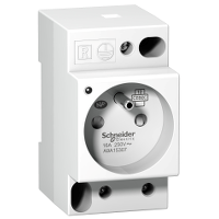 A9A15307 - din priza iPC, 2P+E, 16A, 250VAC, NFC15100, lumina semnalizare Stab. cu presiune tensiune, Schneider Electric