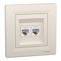 EPH4400123 - Asfora, 2xPriza de date RJ45 cat.5e UTP crem, Schneider Electric