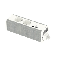INS44222 - Unica system+, 2xpriza 2P+E+USB A/C, alb/gri, Schneider Electric