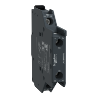 LAD8N11G - Auxiliary contact block, TeSys Deca, 1NO + 1NC, side mounting, screw clamp terminals, EN 50012, Schneider Electric