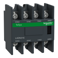 LADN316 - Auxiliary contact block, TeSys Deca, 3NO + 1NC, front mounting, lugs-ring terminals, Schneider Electric