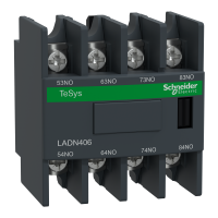LADN406 - Auxiliary contact block, TeSys Deca, 4NO, front mounting, lugs-ring terminals, Schneider Electric