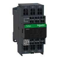 LC1D093BL - Contactor, TeSys Deca, 3P(3NO), AC-3/AC-3e, <=440V, 9A, 24V DC low consumption coil, spring terminals, Schneider Electric