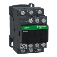 LC1D096P7 - Contactor, TeSys Deca, 3P(3NO), AC-3/AC-3e, <=440V, 9A, 230V AC 50/60Hz coil, lugs-ring terminals, Schneider Electric