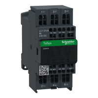 LC1D123BL - Contactor, TeSys Deca, 3P(3NO), AC-3/AC-3e, <=440V, 12A, 24V DC low consumption coil, spring terminals, Schneider Electric
