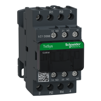 LC1D128B7 - Contactor, TeSys Deca, 4P(2NO+2NC), AC-1, <=440V, 25A, 24VAC 50/60Hz coil, screw clamp terminal, Schneider Electric