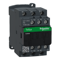 LC1D12FD - Contactor, TeSys Deca, 3P(3NO), AC-3/3e, <=440V, 12A, 110V DC coil, screw clamp terminals, Schneider Electric