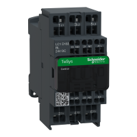 LC1D183BL - Contactor, TeSys Deca, 3P(3NO), AC-3/AC-3e, <=440V, 18A, 24V DC low consumption coil, spring terminals, Schneider Electric