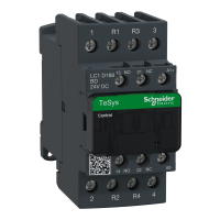 LC1D188BD - Contactor, TeSys Deca, 4P(2NO+2NC), AC-1, <=440V, 32A, 24VDC coil, screw clamp terminals, Schneider Electric