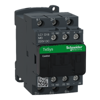 LC1D18MD - Contactor, TeSys Deca, 3P(3NO), AC-3/3e, <=440V, 18A, 220V DC coil, screw clamp terminals, Schneider Electric