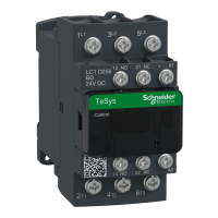 LC1D256BD - Contactor, TeSys Deca, 3P(3 NO), AC-3/AC-3e, 0 to 440V, 25A, 24VDC coil, Lugs-ring terminals, Schneider Electric