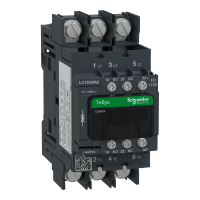 LC1D50A6FD - Contactor, TeSys Deca, 3P(3 NO), AC-3/AC-3e, 0 to 440V, 50A, 110VDC standard coil, Lugs-ring terminals, Schneider Electric