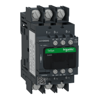 LC1D65A6FD - Contactor, TeSys Deca, 3P(3 NO), AC-3/AC-3e, 0 to 440V, 65A, 110VDC standard coil, Lugs-ring terminals, Schneider Electric